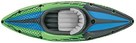 Intex Challenger K1 Kayak, 1-Person Inflatable Kayak Set with Aluminum Oars and High Output Air Pump (Renewed)