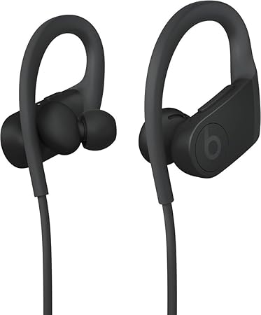 Powerbeats High-Performance Wireless Bluetooth Headphones - Black - MWNV2LL/A (Renewed)