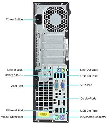 HP ELITEDESK 800 G1 SFF Slim Business Desktop Computer, Intel Core i5 4670 3.40 GHz, 4GB RAM, 500GB HDD, DVD, USB 3.0, Windows 10 Pro 64 Bit (Renewed)