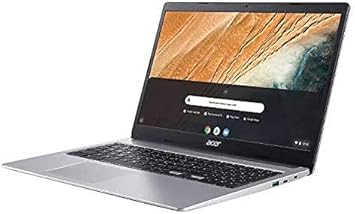 Acer Chromebook/Sliver-Slim-Light/15.6" HD ComfyView Screen/Intel Dual Core N4020 Processor /4G DDR4 RAM/64G eMMC/Numeric Keypad/USB-C/Intel UHD 600 Graphic/WiFi/Bluetooth 5.0/HD CAM (Renewed)