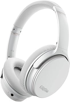 Srhythm NC35 Noise Cancelling Headphones Wireless Bluetooth 5.0,Fast Charge Over-Ear Lightweight Headset with Microphones,Mega Bass 50+ Hours’ Playtime (Renewed)