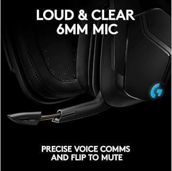 Logitech G935 Wireless DTS:X 7.1 Surround Sound LIGHTSYNC RGB PC Gaming Headset (Renewed)