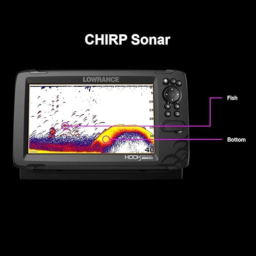 Lowrance Hook Reveal 7 Fish Finder 7 Inch Screen with Transducer and C-MAP Preloaded Map Options (Renewed)