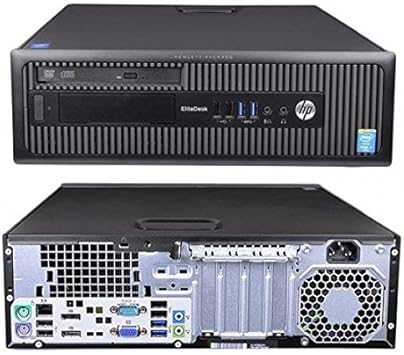 HP ELITEDESK 800 G1 SFF Slim Business Desktop Computer, Intel Core i5 4670 3.40 GHz, 4GB RAM, 500GB HDD, DVD, USB 3.0, Windows 10 Pro 64 Bit (Renewed)