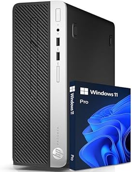 HP ProDesk 400 G5 SFF High Performance Desktop PC |Intel Core i3 8th GEN 3.60 GHz, 256GB SSD, 16GB DDR4 RAM, Windows 11 Pro Black/Silver - (Renewed)