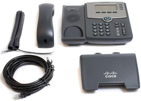 Cisco SPA504G 4-Line Ip Phone with 2-Port Switch, PoE and LCD Display, Silver, Grey