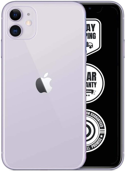 Apple iPhone 11, 256GB, Purple - Fully Unlocked (Renewed)