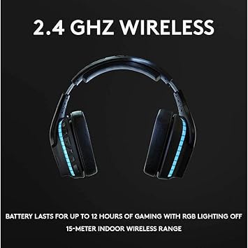 Logitech G935 Wireless DTS:X 7.1 Surround Sound LIGHTSYNC RGB PC Gaming Headset (Renewed)