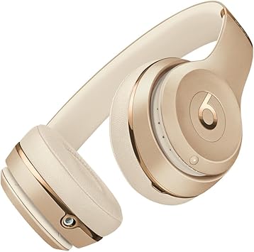 Beats Solo3 Wireless On-Ear Headphones - Gold (2024 Model) (Renewed)