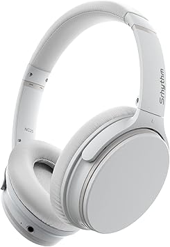 Srhythm NC25 Active Noise Cancelling Stereo Headphones Bluetooth 4.1,ANC Headset Over-Ear with Hi-Fi,Mic,50H Playtime,Voice Assistant,Low Latency Game Mode （Renewed）