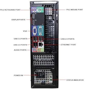 Fast Dell Optiplex 9020 Small Form Business Desktop Mini Tower Computer PC (Intel Core i5-4570, 16GB Ram, 256GB SSD, WiFi, DVD-RW) Win 10 Professional (Renewed)