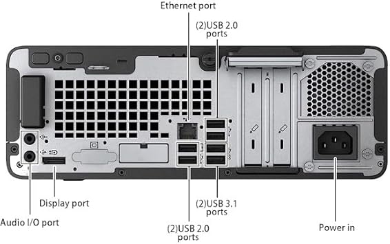 HP Prodesk Desktop 400 G5 SFF PC Intel Hexa Core i3-8100 3.60GHz 16GB DDR4 RAM,512GB SSD (Solid State Drive), WiFi,Keyboard & Mouse,Win 11 Pro - (Renewed)