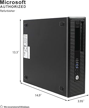 HP EliteDesk 600G1 SFF Business High Performance Desktop Computer PC (Intel Core i5 4570 3.2G, 16GB RAM DDR3, 240GB SSD, DVD-ROM, Win 10 Pro) (Renewed) (600G1 16GB 240GB SSD)