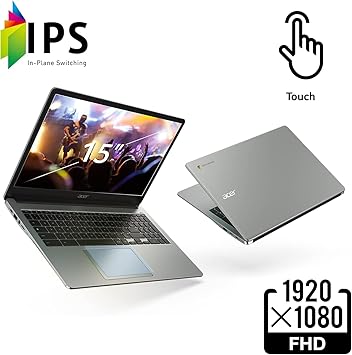 Acer 15.6" Touch Screen Chromebook | Intel N4500 CPU | 8GB LPDDR4X | 128GB eMMC | Wi-Fi 6 | DTS Audio (1 YR Ma