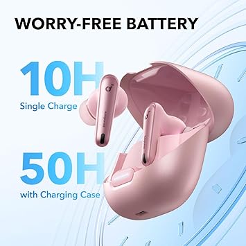 soundcore by Anker Liberty 4 NC Wireless Noise Cancelling Earbuds, Wireless Charging, Bluetooth 5.3