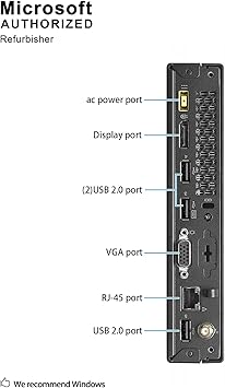 Lenovo ThinkCentre M73 Tiny Form Factor Business Desktop Computer, Intel Dual-Core G3220T Processor 2.60 GHz, 8GB RAM, 500GB HDD, WiFi, USB 3.0, VGA, Windows 10 Pro (Renewed)