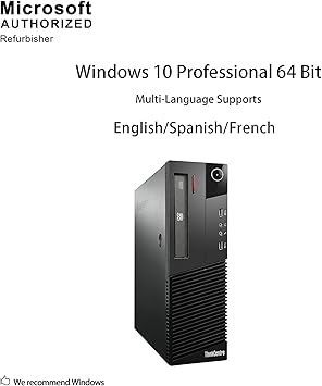 2017 Lenovo ThinkCentre M83 High Performance Business Small Factor Desktop Computer, Intel Core i5-4570 3.2GHz, 8GB RAM, 500GB HDD, WiFi, Windows 10 Professional (Renewed)