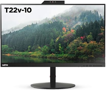 Lenovo ThinkVision T22v-10 21.5 inch LED lit VoIP Monitor FHD, IPS Edgeless HDMI, VGA, DP ports