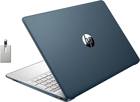 HP 15.6" HD Everyday Laptop, Intel Pentium Silver N5030, 16GB RAM, 1TB PCIe SSD, Intel UHD Graphics 605, Island-Style Keyboard, HP Fast Charge, HD Camera, Win 11, Blue, 32GB Hotface USB Card (Renewed)