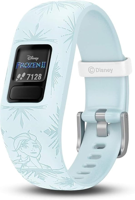 Garmin vívofit Jr 2, Kids Fitness/Activity Tracker, 1-Year Battery Life, Adjustable Band, Disney Frozen 2, Elsa, Light Blue (Renewed)