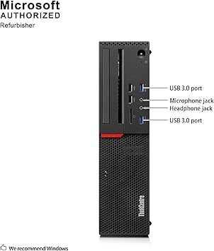 Lenovo ThinkCentre M800 Small Form Factor PC, Intel Quad Core i5 6500 up to 3.6GHz, 16G DDR4, 240G SSD + 2T HDD, WiFi, BT 4.0, Win 10 Pro 64-Multi-Language Support English/Spanish/French