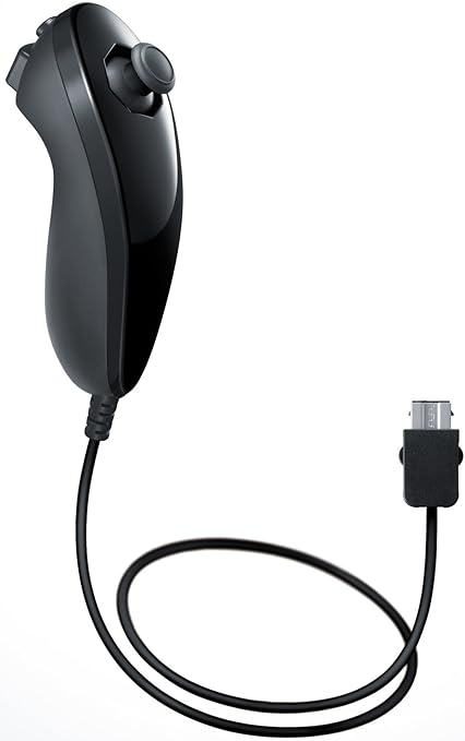 Wii Nunchuk Controller - Black (Renewed)