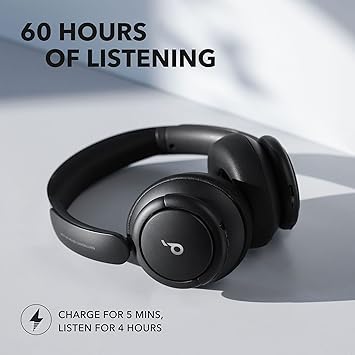 Soundcore Life Tune Active Noise Cancelling Headphones with Multi Mode Noise Cancellation, Hi Res Sound, 40H Playtime, Clear Calls, Comfortable Earcups, for Home Office and Online Class (Renewed)