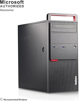 Lenovo ThinkCentre M900 Tower Desktop PC, Intel Quad Core i5-6500 up to 3.6GHz, 16G DDR4, 512G SSD, DVD, WiFi, BT 4.0, Windows 10 64 Bit-Multi-Language Supports English/Spanish/French(Renewed)