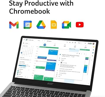 Acer 15.6" Touch Screen Chromebook | Intel N4500 CPU | 8GB LPDDR4X | 128GB eMMC | Wi-Fi 6 | DTS Audio (1 YR Ma