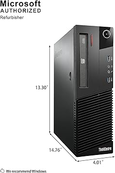 2017 Lenovo ThinkCentre M83 High Performance Business Small Factor Desktop Computer, Intel Core i5-4570 3.2GHz, 8GB RAM, 500GB HDD, WiFi, Windows 10 Professional (Renewed)