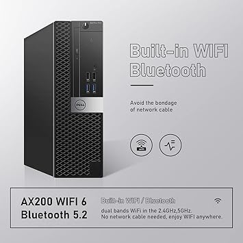 Dell OptiPlex 7040 SFF Desktop Computer PC Intel Quad Core i7-6700 3.20GHz Built-in WiFi Bluetooth 32GB DDR4 New 1TB NVMe M.2 SSD 2TB HDD HDMI Wireless Keyboard & Mouse Windows10 Pro (Renewed)