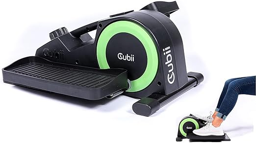 Cubii JR2, Under Desk Elliptical, Under Desk Bike Pedal Exerciser, Seated Elliptical, Work from Home Fitness, Mini Elliptical Machines for Home Use for Adults and Seniors Green (Renewed)