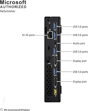 Lenovo Think Center M700 Tiny Desktop PC,Intel Quad Core I5-6500T 2.5GHz up to 3.1G,16GB,256GB SSD,WiFi,BT 4.0,HDMI,USB 3.0,DP Port,W10P64 (Renewed)