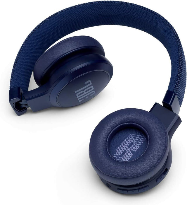 JBL Live 400BT Wireless On-Ear Bluetooth Headphones with up to 24 Hours of Battery Life - Blue (Renewed)