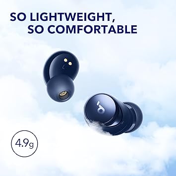 Soundcore Space A40 Auto-Adjustable Active Noise Cancelling Wireless Earbuds, Reduce Noise by Up to 98%,50H Playtime,Hi-Res Sound, Comfortable Fit,App Customization,Wireless Charge(Renewed)