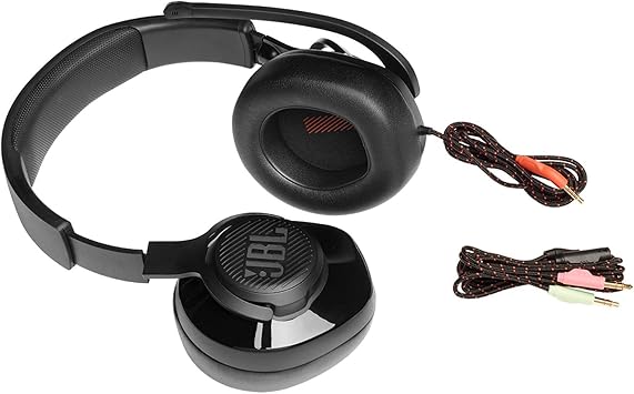 JBL Quantum 200 - Wired Over-Ear Gaming Headphones - Black (Renewed)