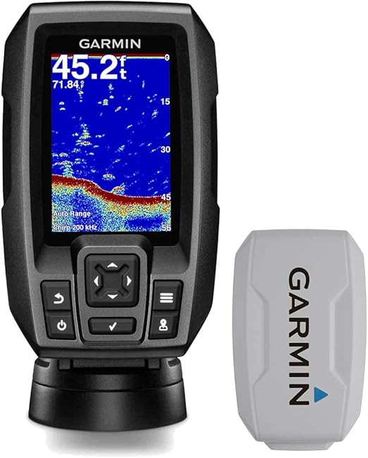 Garmin Striker 4 3.5" Chirp Fishfinder GPS (010-01550-00) with Protective Cover (Renewed)