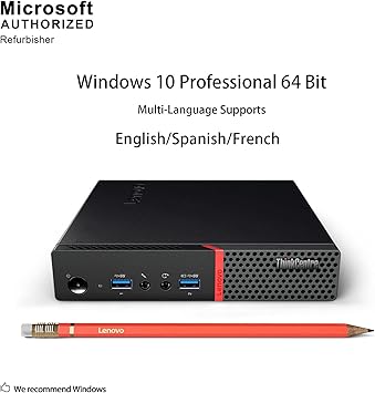 Lenovo Think Center M700 Tiny Desktop PC,Intel Quad Core I5-6500T 2.5GHz up to 3.1G,16GB,256GB SSD,WiFi,BT 4.0,HDMI,USB 3.0,DP Port,W10P64 (Renewed)