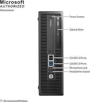 HP EliteDesk 600G1 SFF Business High Performance Desktop Computer PC (Intel Core i5 4570 3.2G, 16GB RAM DDR3, 240GB SSD, DVD-ROM, Win 10 Pro) (Renewed) (600G1 16GB 240GB SSD)