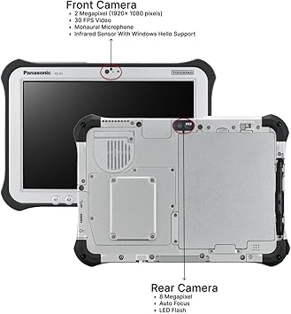 Panasonic Toughpad G1, FZ-G1 MK4, Intel Core i5-6300U @2.40GHz, 10.1" Multi Touch + Digitizer, 256GB SSD, 8GB, Bar code Reader, Webcam, Rear Cam, Win10 Pro