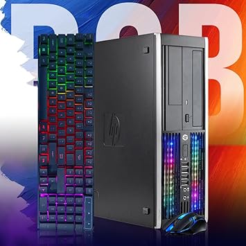 HP RGB Gaming Desktop Computer, Intel Quad Core I7  Black