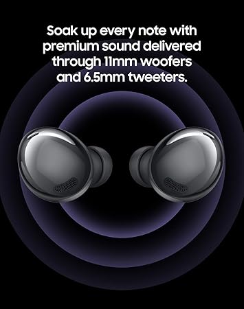 Samsung Galaxy Buds Pro, Bluetooth Earbuds, True Wireless, Noise Cancelling, Charging Case, Quality Sound, Water Resistant, Phantom Black (US Version) (Renewed)