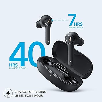 Anker Soundcore Life P2 True Wireless Earbuds with 4 Microphones, CVC 8.0 Noise Reduction, Graphene Drivers for Clear Sound, USB C, 40H Playtime, IPX7 Waterproof, Wireless Earphones (Renewed)