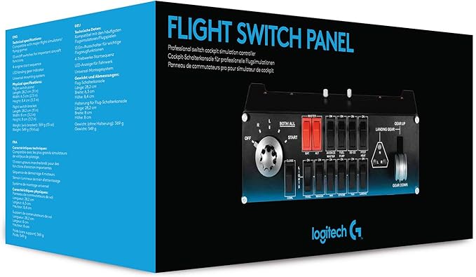 Logitech 945-000030 - G Saitek Pro Flight Switch Panel (Black) (Renewed)