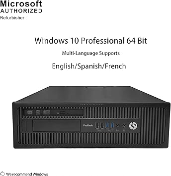 HP EliteDesk 600G1 SFF Business High Performance Desktop Computer PC (Intel Core i5 4570 3.2G, 16GB RAM DDR3, 240GB SSD, DVD-ROM, Win 10 Pro) (Renewed) (600G1 16GB 240GB SSD)