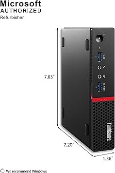 Lenovo Think Center M700 Tiny Desktop PC,Intel Quad Core I5-6500T 2.5GHz up to 3.1G,16GB,256GB SSD,WiFi,BT 4.0,HDMI,USB 3.0,DP Port,W10P64 (Renewed)