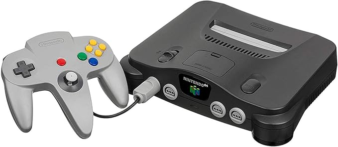 N64 System with Controller, Hookups, and Mario 64 Game (Renewed)