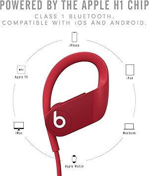 Power beats High-Performance Wireless Earphones - Red (Latest Model)