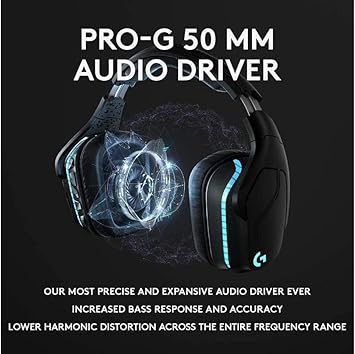 Logitech G935 Wireless DTS:X 7.1 Surround Sound LIGHTSYNC RGB PC Gaming Headset (Renewed)