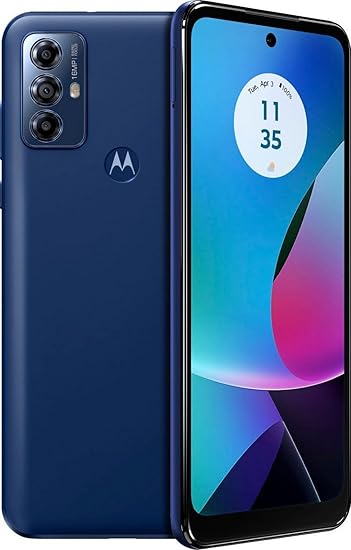 Motorola Moto G Play (2023) (32GB + 64GB SD Card), 6.5" Display, 3-Day Battery, with 64GB SD Card, LTE 4G Unlocked - Deep Indigo (Renewed)